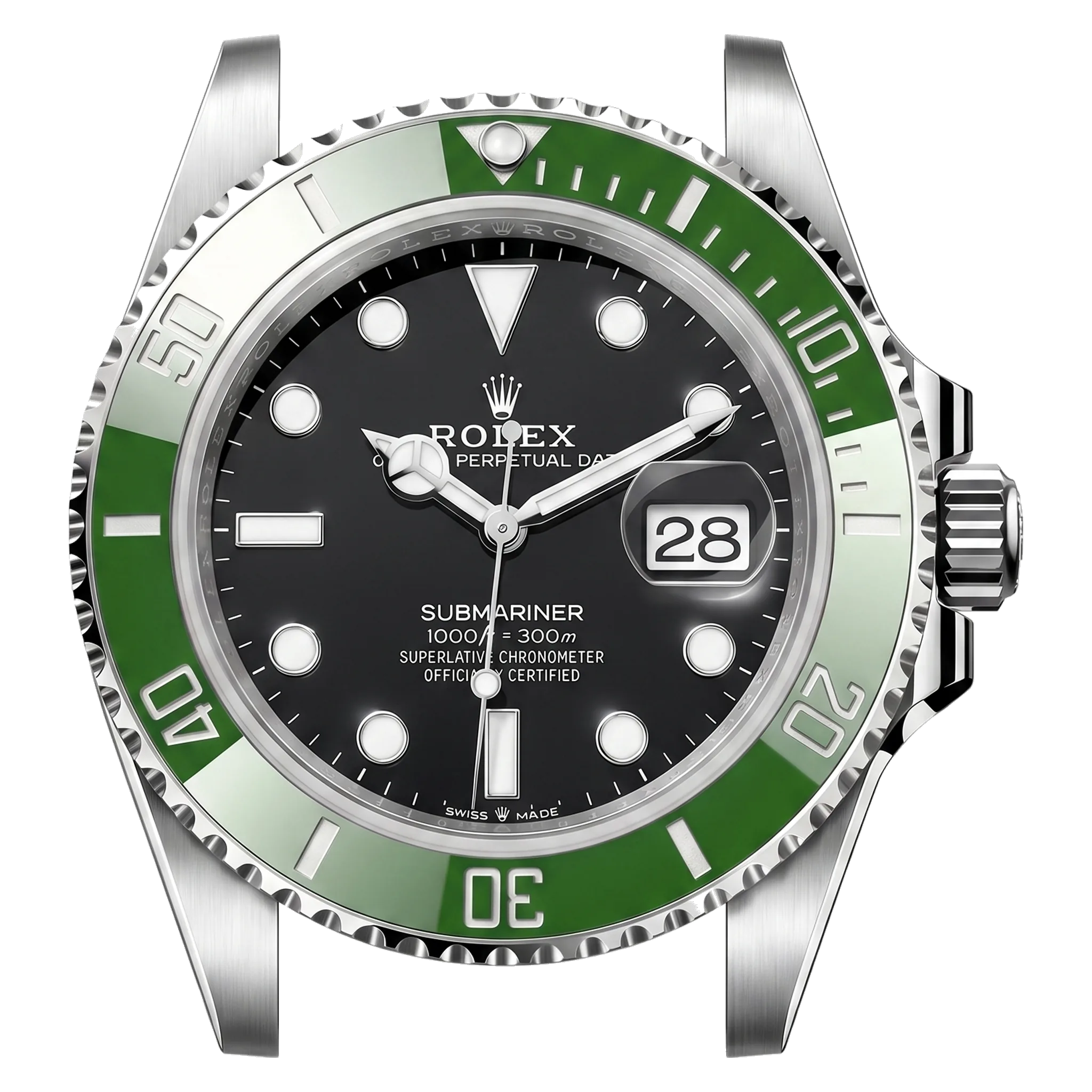 Black watchface, Green bezel